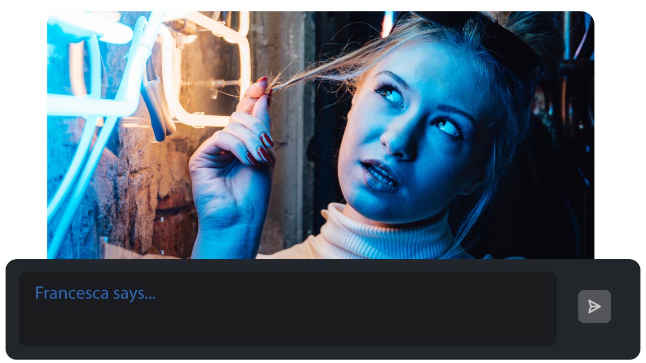 Outpost video preview with comment box